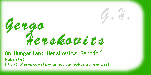 gergo herskovits business card